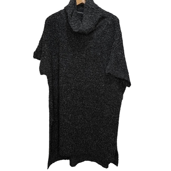 George Grey Knit Turtleneck Tunic Hi Low Hem Sweater Size 1X - Picture 1 of 9